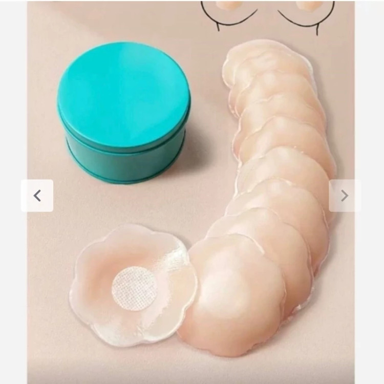 چسب نیپل سینه سیلیکونی(چسب سینه) طرح دایره بسته2عددی و10عددی