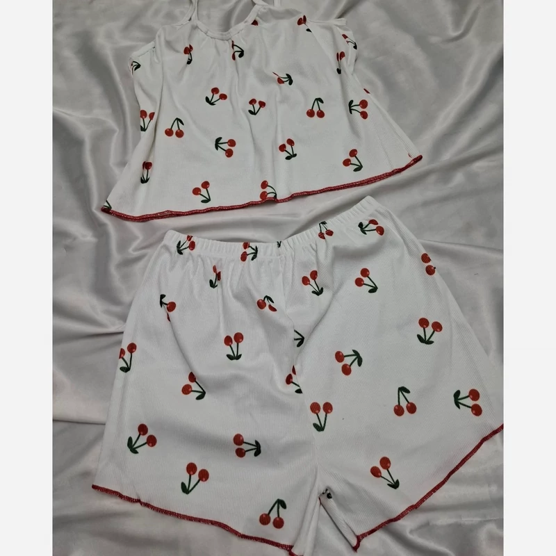 ست کبریتی عروسکی سه تیکه(تاپ و شورتک واسکرانچی)زنانه عروسکی