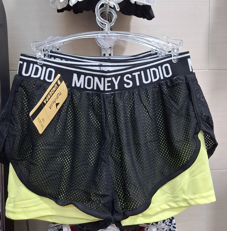 شورتک ورزشی دوتیکه MONEY STUDIOتنفس پذیر